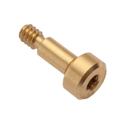 Ampg Shoulder Screw, 2A Thr Sz, 5/32 Thr Lg, 1/4 in Shoulder Lg, Brass STR55018C04