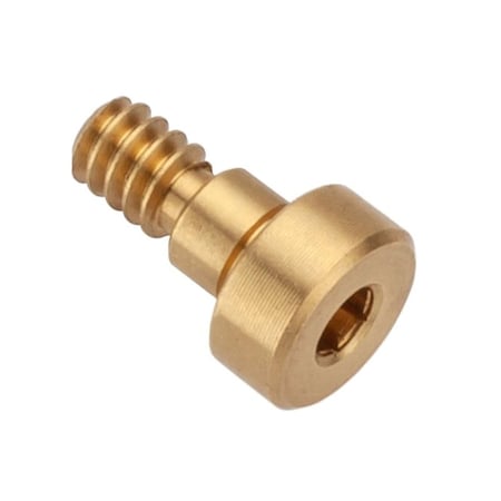 Ampg Shoulder Screw, 2A Thr Sz, 3/16 Thr Lg, 1/8 in Shoulder Lg, Brass STR55053C02