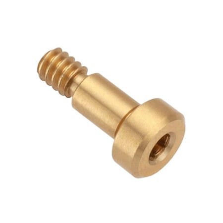 Ampg Shoulder Screw, 2A Thr Sz, 3/16 Thr Lg, 1/4 in Shoulder Lg, Brass STR55053C04