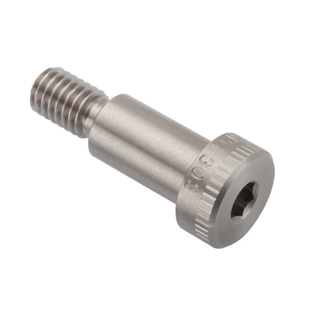 Ampg Shoulder Screw, 3A Thr Sz, 5/8 Thr Lg, 7/8 in Shoulder Lg, 18-8 Stainless Steel STR60112C14