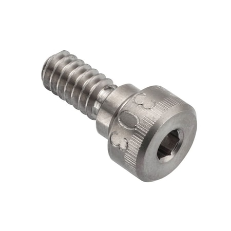 Ampg Shoulder Screw, 3A Thr Sz, 3/8 Thr Lg, 1/8 in Shoulder Lg, 18-8 Stainless Steel STR60114C02