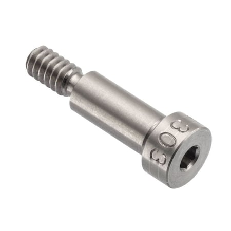 Ampg Shoulder Screw, 3A Thr Sz, 3/8 Thr Lg, 9/16 Shoulder Lg, 18-8 Stainless Steel STR60114C09
