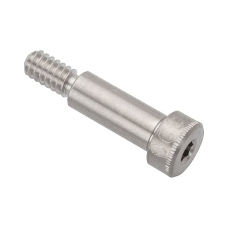 Ampg Shoulder Screw, 3A Thr Sz, 3/8 Thr Lg, 5/8 in Shoulder Lg, 18-8 Stainless Steel STR60114C10