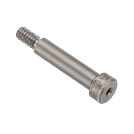Ampg Shoulder Screw, 3A Thr Sz, 3/8 Thr Lg, 1 in Shoulder Lg, 18-8 Stainless Steel STR60114C16-DD