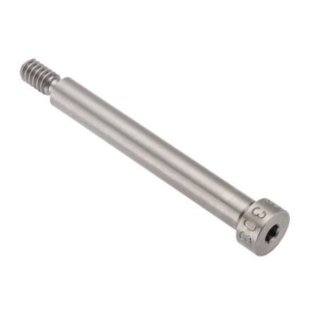 Ampg Shoulder Screw, 3A Thr Sz, 3/8 Thr Lg, 1-7/8 in Shoulder Lg, 18-8 Stainless Steel STR60114C30