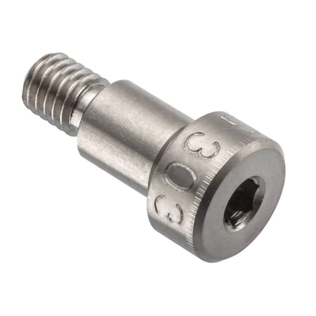 Ampg Shoulder Screw, 3A Thr Sz, 1/4 in Thr Lg, 5/16 in Shoulder Lg, 18-8 Stainless Steel STR60114F5