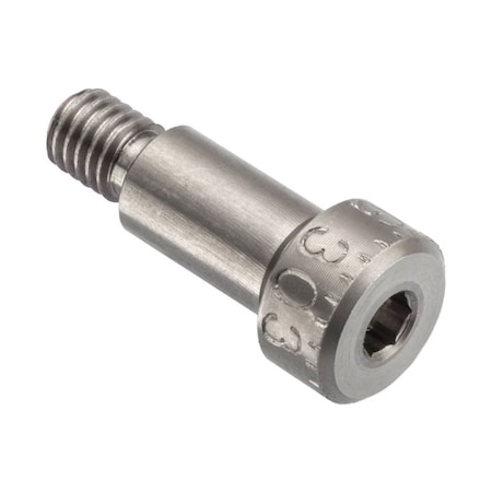 Ampg Shoulder Screw, 3A Thr Sz, 1/4 in Thr Lg, 15/32 in Shoulder Lg, 18-8 Stainless Steel STR60114F07.5