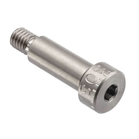 Ampg Shoulder Screw, 3A Thr Sz, 1/4 in Thr Lg, 5/8 in Shoulder Lg, 18-8 Stainless Steel STR60114F10