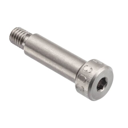 Ampg Shoulder Screw, 3A Thr Sz, 1/4 in Thr Lg, 13/16 in Shoulder Lg, 18-8 Stainless Steel STR60114F13