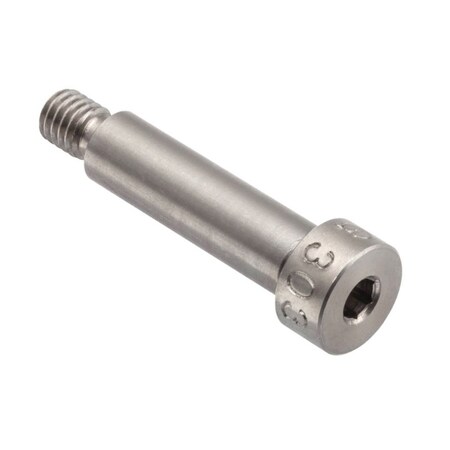 Ampg Shoulder Screw, 3A Thr Sz, 1/4 in Thr Lg, 7/8 in Shoulder Lg, 18-8 Stainless Steel STR60114F14