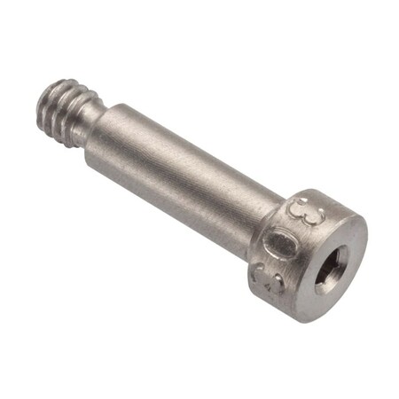 Ampg Shoulder Screw, 3A Thr Sz, 3/16 Thr Lg, 9/16 Shoulder Lg, 18-8 Stainless Steel STR60131C09