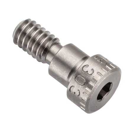 Ampg Shoulder Screw, 3A Thr Sz, 7/16 Thr Lg, 1/4 in Shoulder Lg, 18-8 Stainless Steel STR60151C04