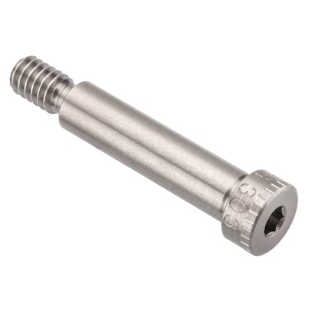 Ampg Shoulder Screw, 3A Thr Sz, 7/16 Thr Lg, 1-1/4 in Shoulder Lg, 18-8 Stainless Steel STR60151C20