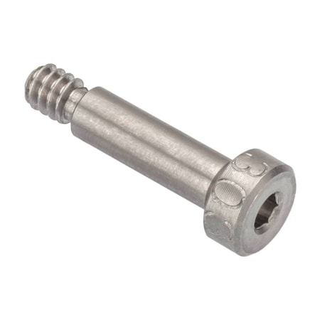 Ampg Shoulder Screw, 3A Thr Sz, 3/16 Thr Lg, 9/16 Shoulder Lg, 18-8 Stainless Steel STR60153C09