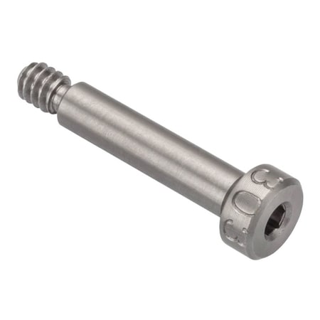 Ampg Shoulder Screw, 3A Thr Sz, 3/16 Thr Lg, 11/16 in Shoulder Lg, 18-8 Stainless Steel STR60153C11