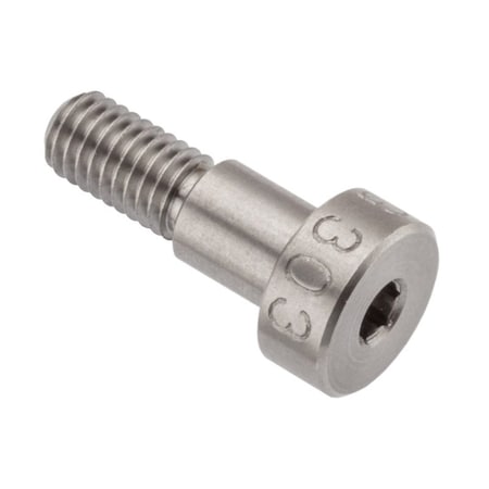 Ampg Shoulder Screw, 5g6g Thr Sz, 9.5mm Thr Lg, 7 mm Shoulder Lg, 18-8 Stainless Steel STR601M6X7