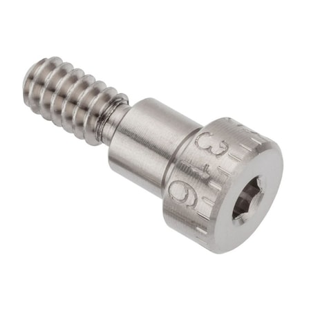 Ampg Shoulder Screw, 3A Thr Sz, 3/8 Thr Lg, 1/4 in Shoulder Lg, 316 Stainless Steel STR60214C04