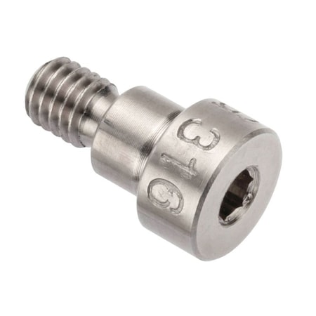 Ampg Shoulder Screw, 3A Thr Sz, 1/4 in Thr Lg, 3/16 in Shoulder Lg, 316 Stainless Steel STR60214F03
