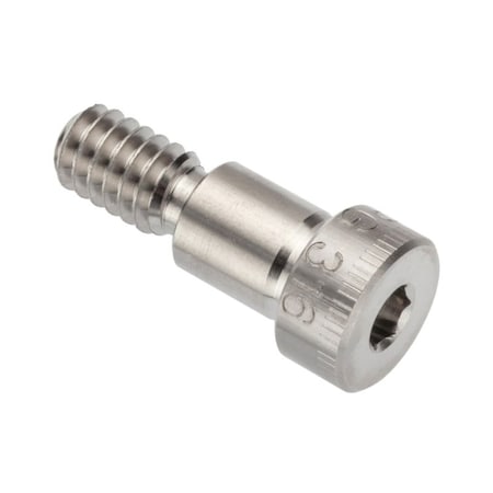 Ampg Shoulder Screw, 3A Thr Sz, 7/16 Thr Lg, 3/8 in Shoulder Lg, 316 Stainless Steel STR60251C06