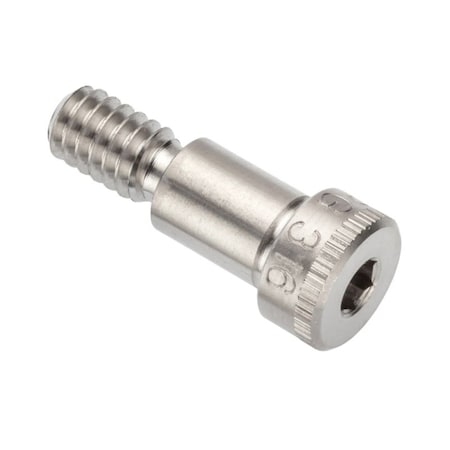 Ampg Shoulder Screw, 3A Thr Sz, 7/16 Thr Lg, 7/16 in Shoulder Lg, 316 Stainless Steel STR60251C07