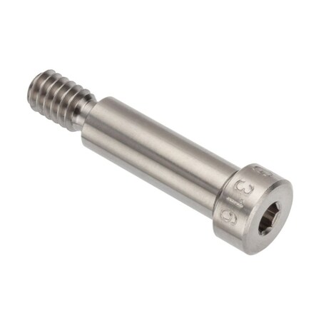 Ampg Shoulder Screw, 3A Thr Sz, 7/16 Thr Lg, 15/16 in Shoulder Lg, 316 Stainless Steel STR60251C15