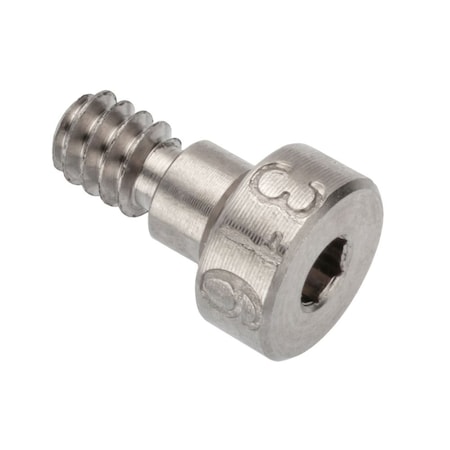 Ampg Shoulder Screw, 3A Thr Sz, 3/16 Thr Lg, 1/8 in Shoulder Lg, 316 Stainless Steel STR60253C02