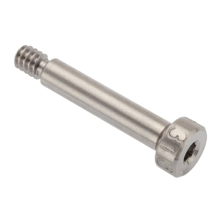 Ampg Shoulder Screw, 3A Thr Sz, 3/16 Thr Lg, 1/2 in Shoulder Lg, 316 Stainless Steel STR60253C08