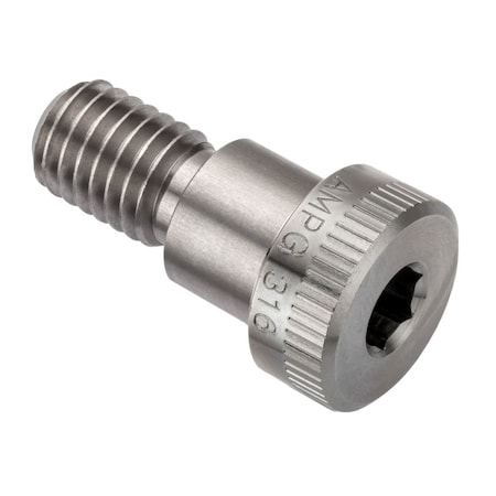 Ampg Shoulder Screw, 3A Thr Sz, 3/4 Thr Lg, 1/2 in Shoulder Lg, 316 Stainless Steel STR60258C08
