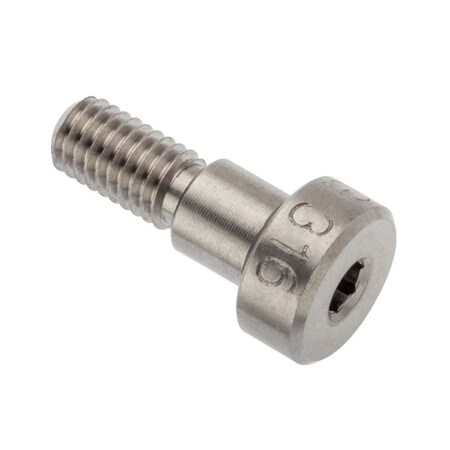 Ampg Shoulder Screw, 5g6g Thr Sz, 9.5mm Thr Lg, 7 mm Shoulder Lg, 316 Stainless Steel STR602M6X7