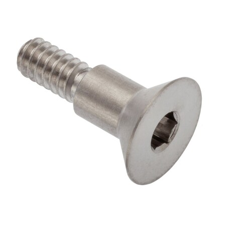 Ampg Shoulder Screw, #10-24 Thr Sz, 3/8 Thr Lg, 1/4 in Shoulder Lg, 18-8 Stainless Steel STR63014C04
