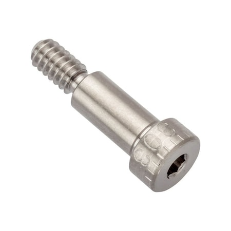 Ampg Shoulder Screw, 3A Thr Sz, 3/8 Thr Lg, 1/2 in Shoulder Lg, 18-8 Stainless Steel STR78814C08