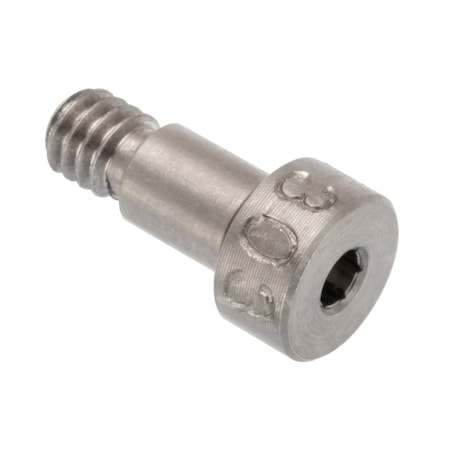 Ampg Shoulder Screw, 3A Thr Sz, 3/16 Thr Lg, 1/4 in Shoulder Lg, 18-8 Stainless Steel STR78831C04