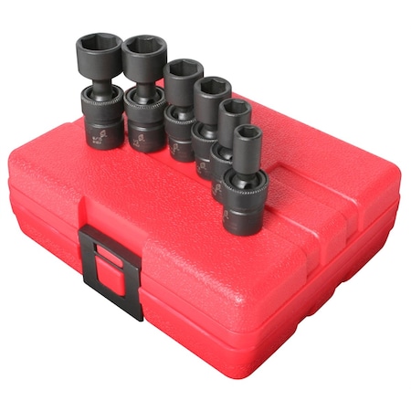 Sunex 1/4" Drive Universal Impact Socket Set, SAE, 6 pcs 1813
