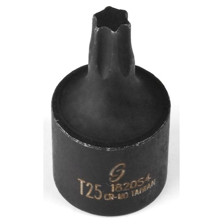 Sunex 1/4" Drive, T25 Torx(R) Socket, T25 Internal Star 1/4"Dr 1820S4