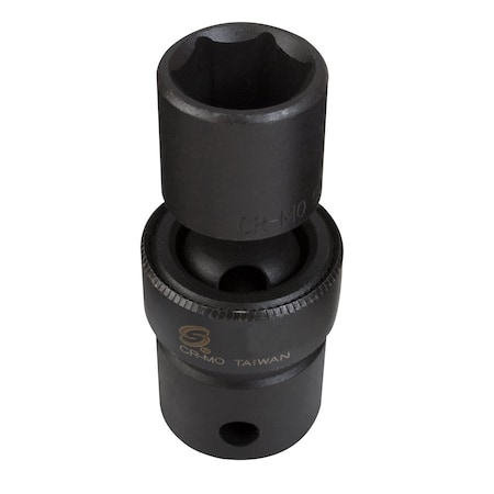Sunex 1/2" Drive, 22mm Size, Metric Socket, 6 Points, Stndrd 6Pnt Flx Impct 1/2"Dr, 22mm 222UM