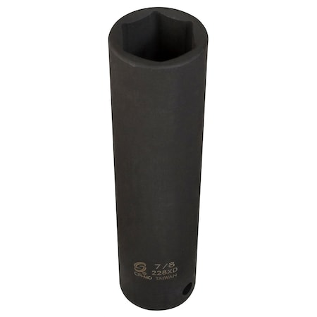 Sunex Extra Deep Impact Socket, 7/8", 1/2" Drive 6 Point SUN228XD