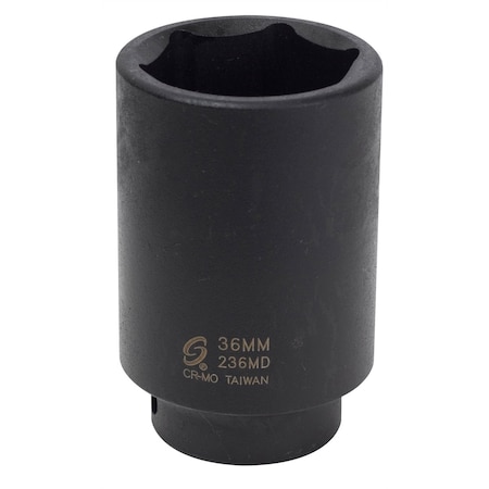 Sunex Deep Impact Socket, 36Mm, 1/2" Drive SUN236MD
