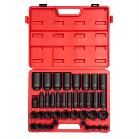 Sunex 1/2" Drive Impact Socket Set, SAE, 39 pcs 2698