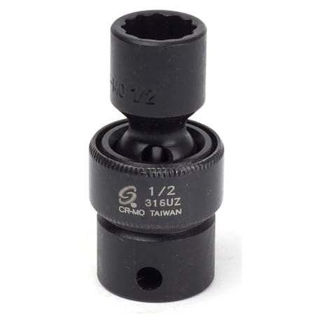 Sunex Universal Impact Socket, 1/2", 3/8" Drive 12 Point SUN316UZ