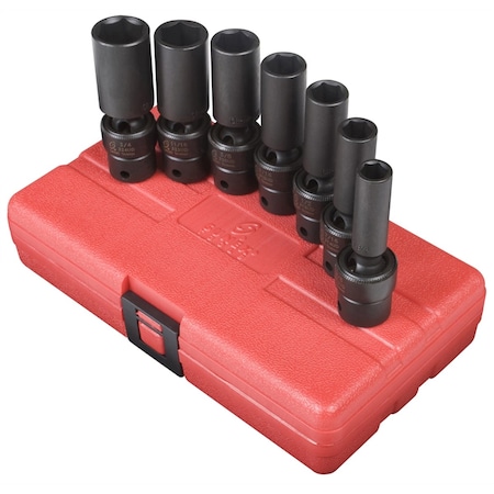 Sunex 3/8" Drive Impact Socket Set, SAE, 7 pcs 3656