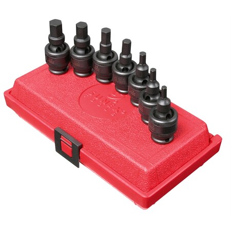 Sunex Sae Universal Hex Impact Socket Set, 7 Piece 3/8" Drive SUN3658