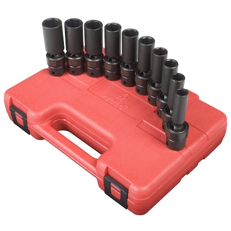 Sunex 3/8" Drive Univ Impact Socket Set, Metric, 10 pcs 3660
