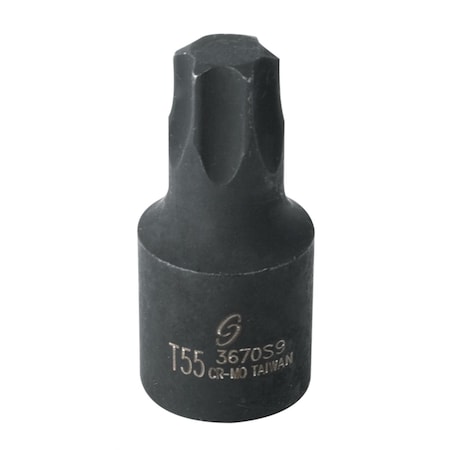 Sunex Internal Star Impact Socket, T55, 3/8" Drive SUN3670S9