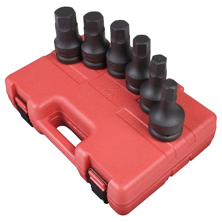Sunex SAE Impact Hex Driver Set, 1" Drive, 6pcs. 5606