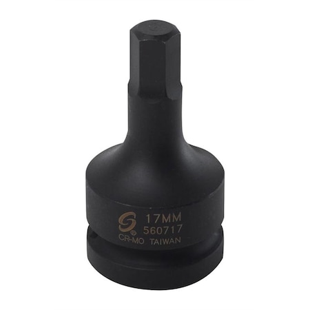 Sunex 1" Drive Impact Socket 6-Point, Hex Drive 1" Dr, 17mm 560717