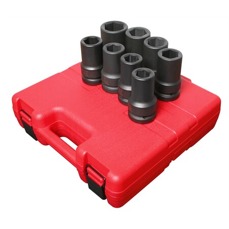 Sunex 1" Drive Deep Impact Socket Set, SAE, 8 pcs 5681