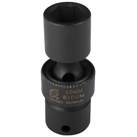 Sunex 1/4" Drive Impact Socket, Metric, 45mm L 810UM