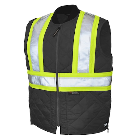 Tough Duck Hi-Vis Quilted Safety Vest M Class 1 X Back, , Zipper 3