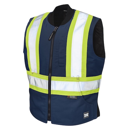Tough Duck Safety Vest L Class 1 , Zipper 5 Pockets SV061