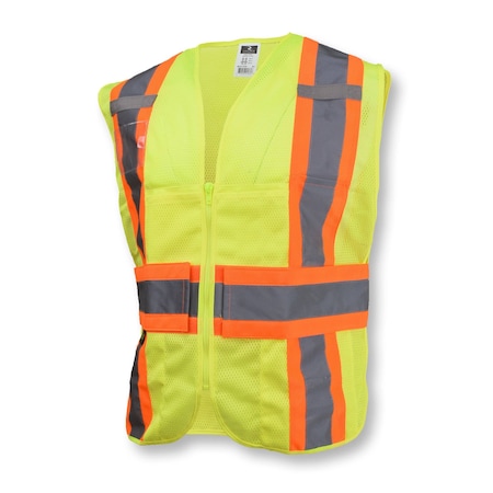 Radians Two-Tone Expandable Safety Vest L Class 2 , Zipper Closure 4 Pockets, 2 Mic Tab, ID Window SV23-2ZGM-M/L